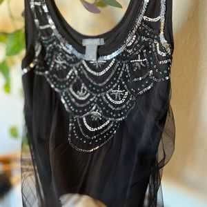 Party shirt with sequins